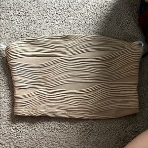 SHEIN Tan Textured Tube Top